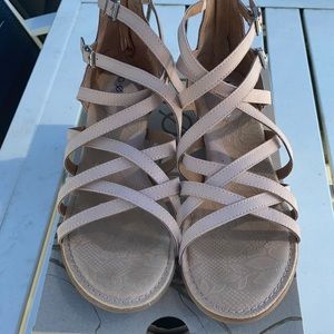 BOC strappy pink blush sandals